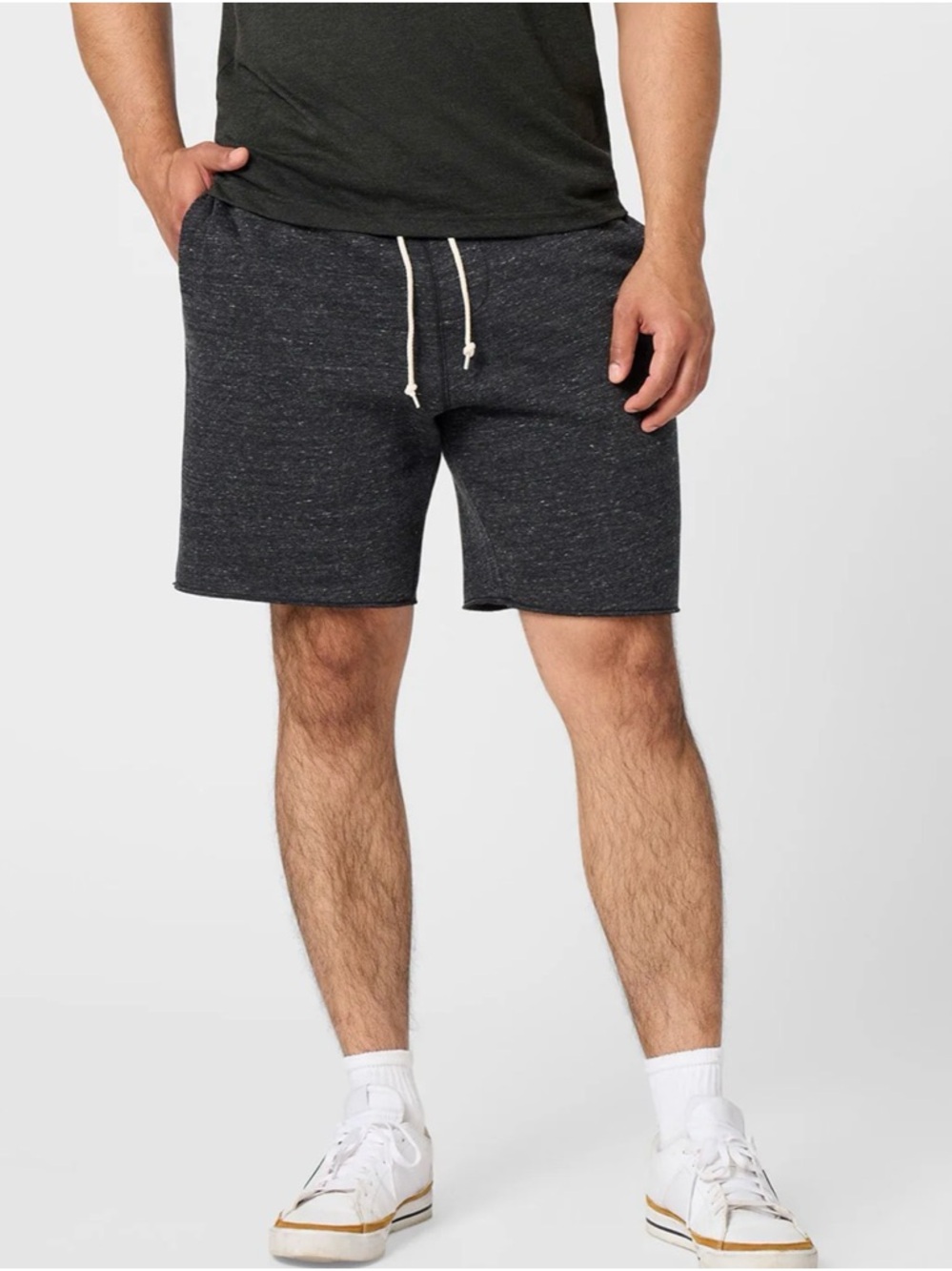 Homage Men's Go-To Sweat Shorts Charcoal Drawstring - Medium